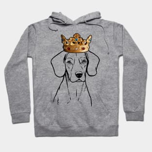 Beagle Dog King Queen Wearing Crown Hoodie